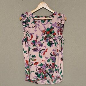 Kate Spade Multicolor Floral Ruffle Blouse